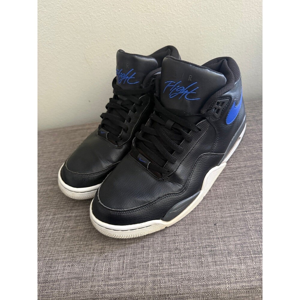 Men’s Nike Flight Legacy Black Hyper Blue Basketball Shoes Size 12 *Read*
